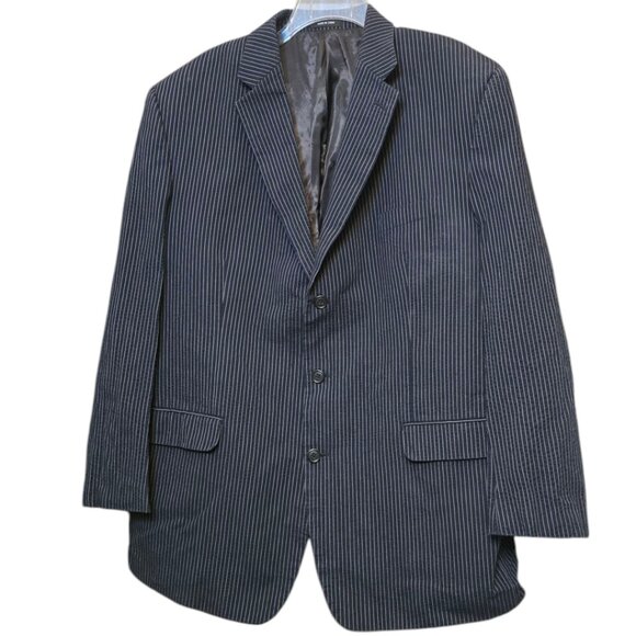 CALVIN KLEIN Pin Stripe Casual Blazer Jacket sz 48L - Picture 1 of 6